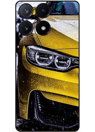 Силіконовий чохол бампер для xiaomi poco x6 pro 5g з малюнком bmw бмв машина авто