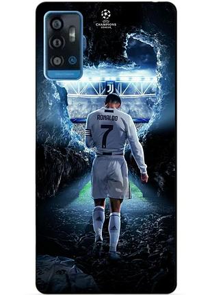 Чехол силиконовый бампер для zte blade a71 с рисунком ronaldo роналдо