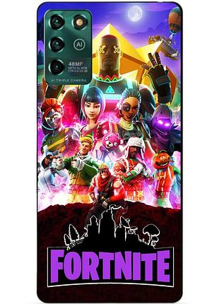 Силіконовий чохол бампер для zte blade v30 vita з малюнком fortnite фортнайт