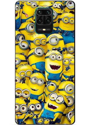 Силіконовий чохол бампер для xiaomi redmi note 9s з малюнком міньйони minion