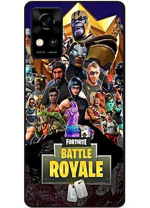 Чехол силиконовый бампер для zte blade a31 с рисунком фортнайт fortnite