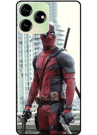 Чехол силиконовый бампер для zte blade v50 design с рисунком deadpool дэдпул