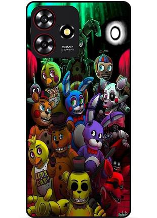 Чехол силиконовый бампер для zte blade a73 с рисунком freddy фредди аниматроники