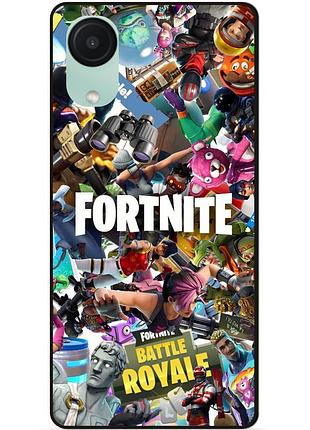 Чехол силиконовый бампер для samsung a03 core с картинкой fortnite фортнайт