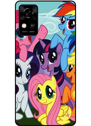 Чехол силиконовый бампер для zte blade a31 с рисунком мой маленький пони my little pony