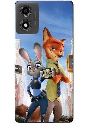Силіконовий чохол бампер для motorola moto g04 з малюнком джуді зверополіс zootopia