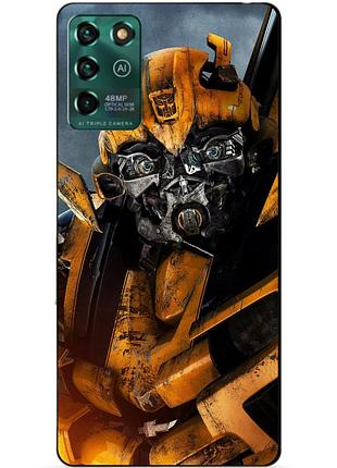 Чехол силиконовый бампер для zte blade v30 vita с рисунком бамблби bumblebee трансформеры