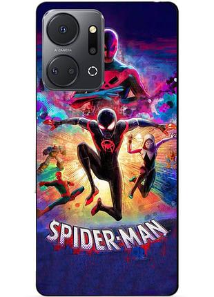 Чехол силиконовый бампер для huawei honor x7a spider man человек паук майлз моралес