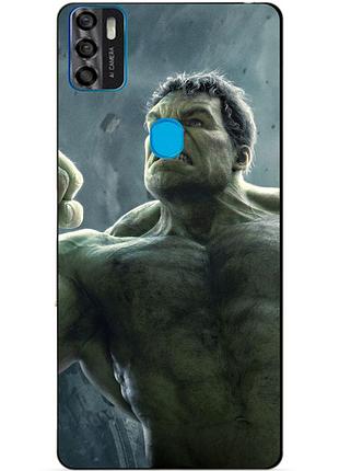 Чехол силиконовый бампер для zte blade a7s с рисунком халк marvel hulk
