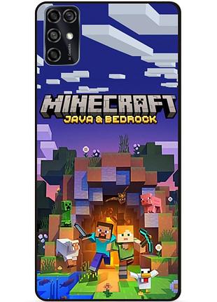 Чехол силиконовый бампер для zte blade v2020 smart с картинкой майнкрафт minecraft