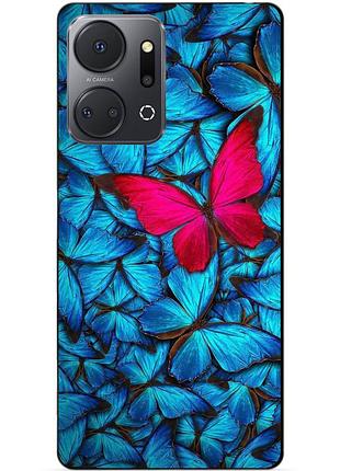 Чехол силиконовый бампер для huawei honor x7a с рисунком мотыльки бабочки