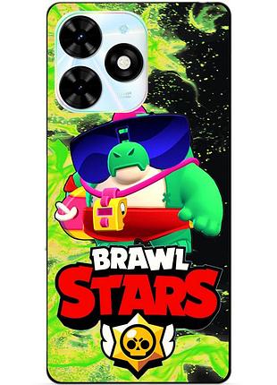 Чехол силиконовый бампер для infinix smart 8 (x6525) с героем бравл базз