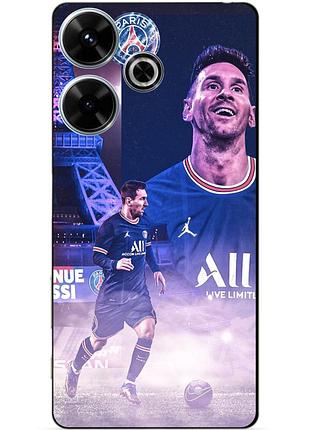 Чехол силиконовый бампер для infinix hot 30i (x669d) с рисунком messi psg месси