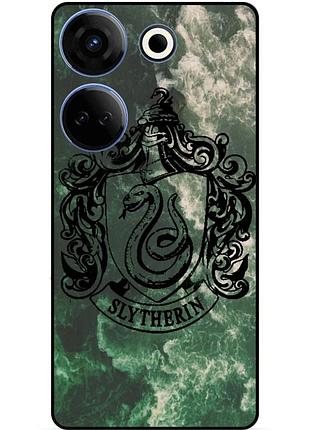 Чехол силиконовый бампер для tecno camon 20 pro с рисунком слизерин slytherin гарри поттер harry potter