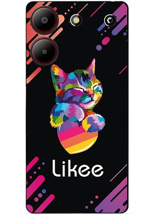 Силіконовий чохол бампер для zte blade a54 з малюнком likee лайки