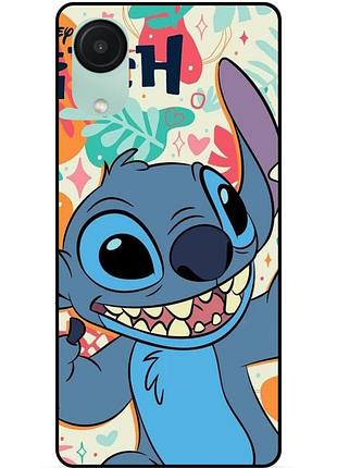 Чехол силиконовый бампер для samsung a03 core с рисунком stitch стич