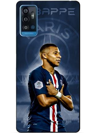 Чехол силиконовый бампер для zte blade a71 с рисунком мбаппе псж mbappe