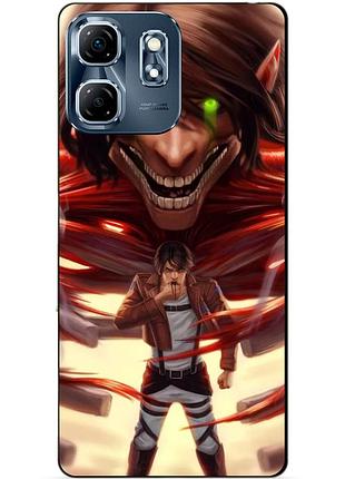 Чехол силиконовый бампер для infinix smart 9 (x6532) с рисунком attack on titan атака титанов