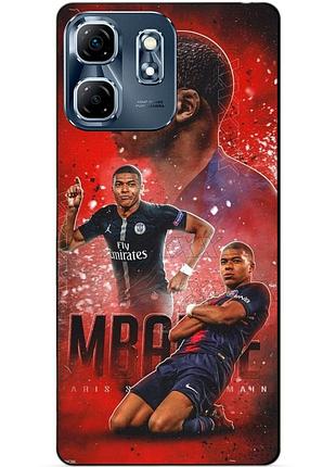 Чехол силиконовый бампер для infinix smart 9 (x6532) с рисунком мбаппе psg mbappe