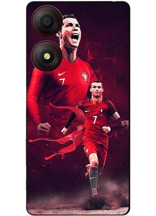 Чехол силиконовый бампер для zte blade a34 с рисунком ronaldo португалия роналдо