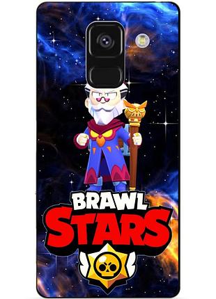 Чехол силиконовый бампер для samsung a8 plus с героем космический бравл байрон