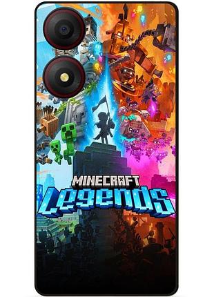 Силіконовий чохол бампер для zte blade a34 гра майнкрафт minecraft