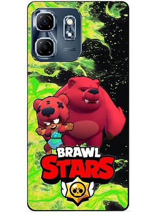 Силіконовий бампер чохол для infinix hot 50i (x6531b) з героєм бравл нитка ведмедик