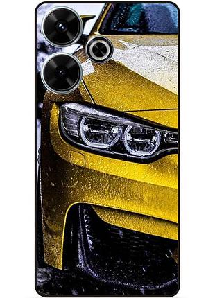 Чехол силиконовый бампер для xiaomi redmi 13 с рисунком bmw бмв машина авто