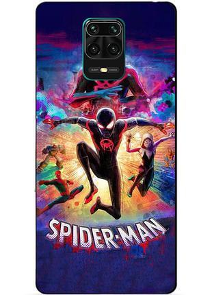 Силіконовий чохол бампер для xiaomi redmi note 9s spider man людина-павук