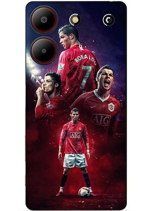 Чехол силиконовый бампер для zte blade a54 с рисунком ronaldo mu роналдо
