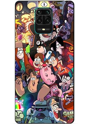 Чехол силиконовый бампер для xiaomi redmi note 9 pro с рисунком гравити фолз gravity falls