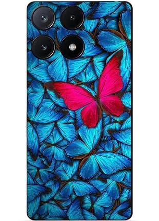 Чехол силиконовый бампер для infinix note 40 pro (x6850) с рисунком мотыльки бабочки