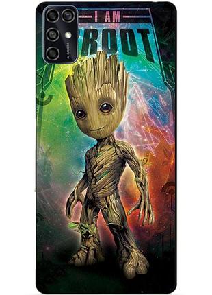 Чехол силиконовый бампер для zte blade v2020 smart с рисунком groot грут стражи галактики
