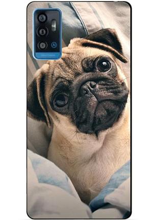 Силіконовий чохол бампер для zte blade a71 з малюнком фото мопс