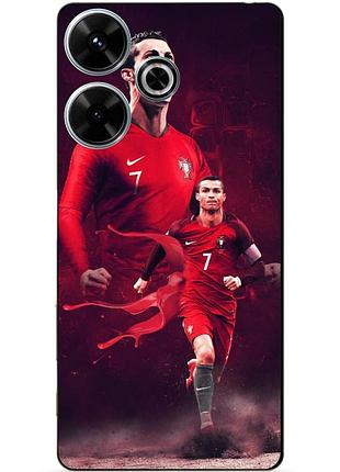 Чехол силиконовый бампер для xiaomi redmi 13 с рисунком ronaldo португалия роналдо