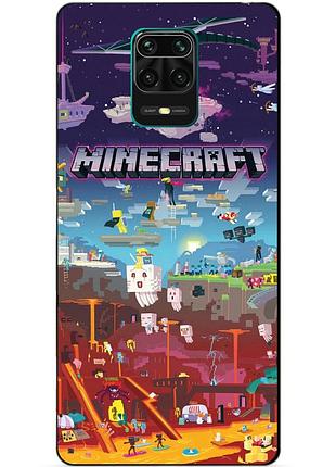 Силіконовий чохол бампер для xiaomi redmi note 9s гра minecraft майнкрафт