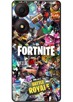 Чехол силиконовый бампер для zte blade a34 с картинкой fortnite фортнайт