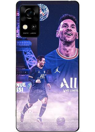 Чехол силиконовый бампер для zte blade a31 с рисунком messi psg месси