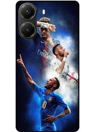 Чехол силиконовый бампер для xiaomi poco x7 pro с рисунком neymar неймар