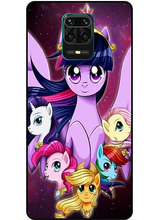 Чехол силиконовый бампер для xiaomi redmi note 9 pro с рисунком пони my little pony
