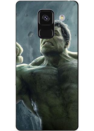 Силіконовий чохол бампер для samsung a8 plus з малюнком халк marvel hulk