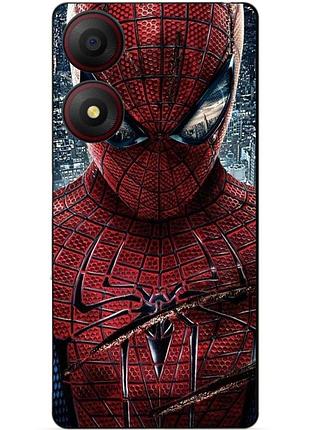 Чехол силиконовый бампер для zte blade a34 человек паук spider man