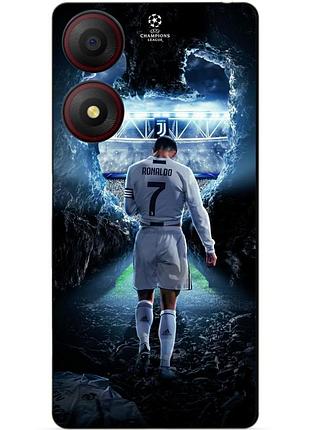 Чехол силиконовый бампер для zte blade a34 с рисунком ronaldo роналдо