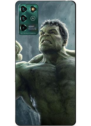 Силіконовий чохол бампер для zte blade v30 vita з малюнком халк marvel hulk