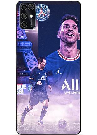 Чехол силиконовый бампер для zte blade v2020 smart с рисунком messi psg месси