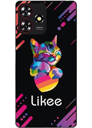 Чехол силиконовый бампер для zte blade a73 с рисунком likee лайки