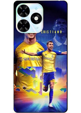 Чехол силиконовый бампер для infinix smart 8 (x6525) с рисунком роналдо аль наср ronaldo