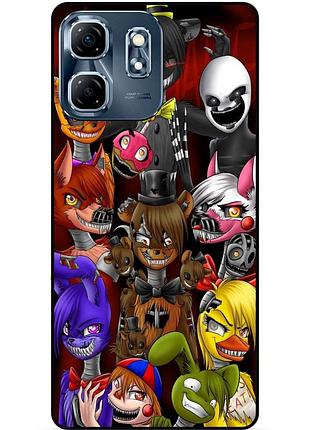 Чехол силиконовый бампер для infinix smart 9 (x6532) с рисунком freddy аниматроники фредди