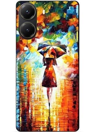 Чехол силиконовый бампер для xiaomi poco x7 pro с рисунком прогулка