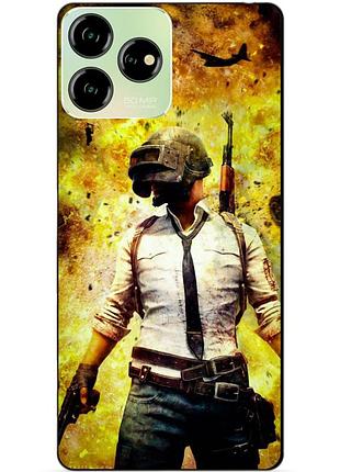 Чехол силиконовый бампер для zte blade v50 design с рисунком пабг puвg